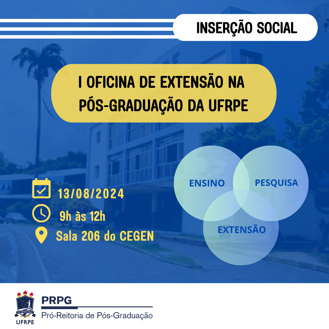 I Oficina de Extensão na Pós-Graduação