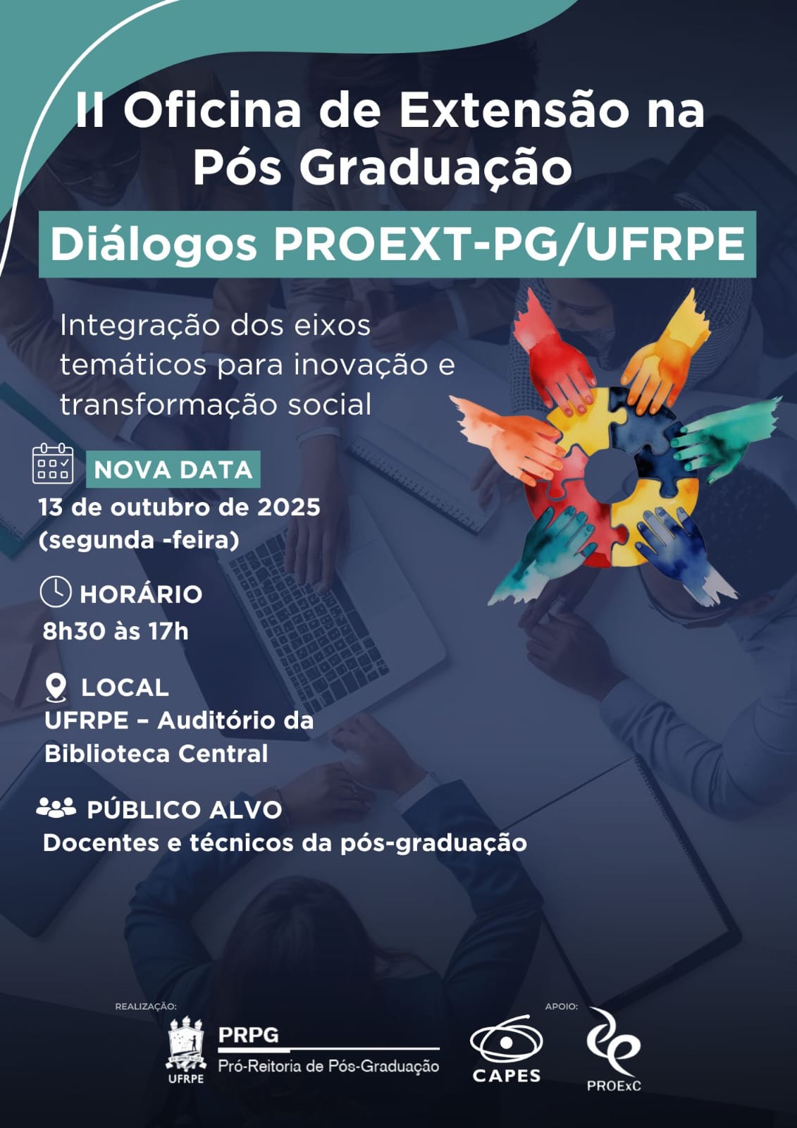 Nova data marcada para o “Diálogos PROEXT-PG/UFRPE